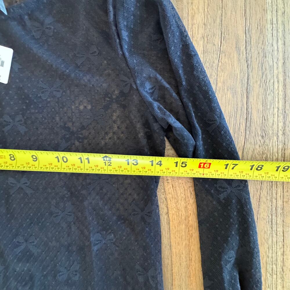 Anthropologie Long-Sleeve Novelty Lace Top - Size XS - Picture 5 of 6